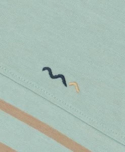 Marinière Manches Courtes Homme Vert/beige -Style Famille Boutique prod 6612 mariniere mc fond vert lagon raye beige gaspar 666x812 fc7ea0111e0b