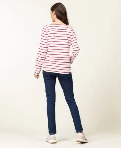 Marinière Manches Longues Femme Fond Blanc Rayé Rouge 9 Marinière Manches Longues Femme Fond Blanc Rayé Rouge -Style Famille Boutique prod 6655 mariniere ml fond blanc raye rouge pacage 666x812 fc7ea0111e0b