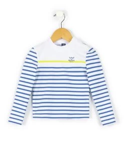 T-shirt De Bain Marinière Garçon