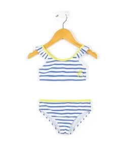 Maillot De Bain Rayé 2 Pièces Fille