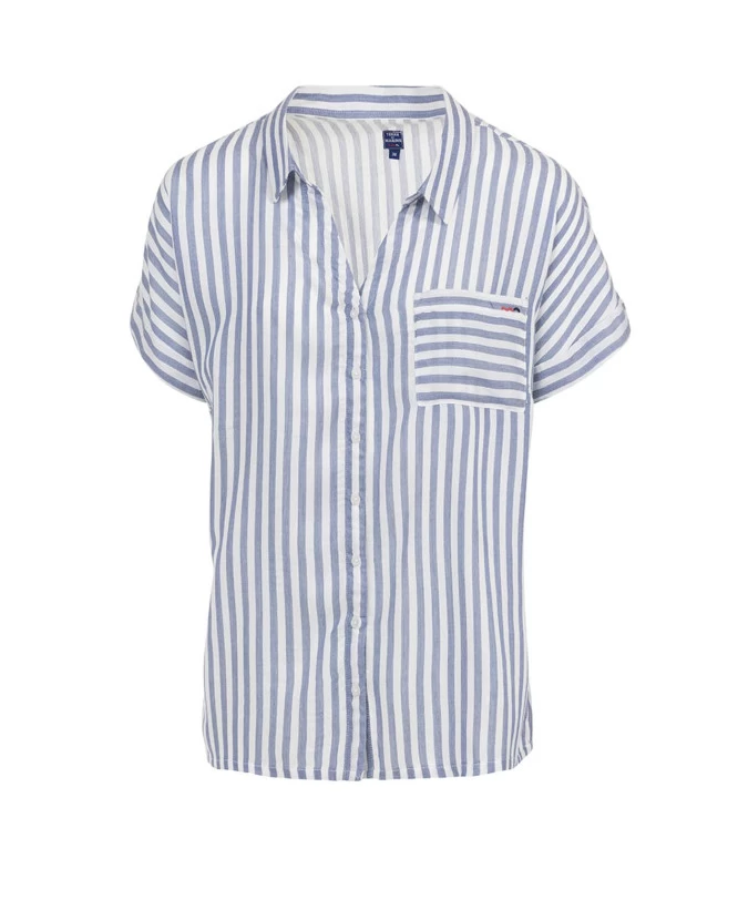 Chemise Rayée Manches Courtes Femme 2 Chemise Rayée Manches Courtes Femme – Image 2