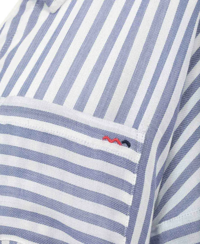 Chemise Rayée Manches Courtes Femme 4 Chemise Rayée Manches Courtes Femme – Image 4