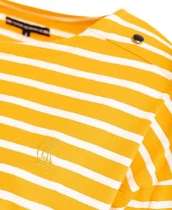 T-shirt Manches Longues Rayé Jaune Femme 5 T-shirt Manches Longues Rayé Jaune Femme -Style Famille Boutique prod 735 tee shirt ml fond naturel raye jaune abor 666x812 fc7ea0111e0b