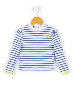 T-shirt De Bain Marinière Fille