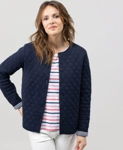 Veste Tubique Bleu Marine Femme