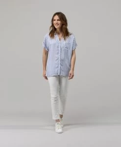 Chemise Rayée Manches Courtes Femme 9 Chemise Rayée Manches Courtes Femme -Style Famille Boutique prod 7773 chemise chemisier mc raye elioty 666x812 fc7ea0111e0b