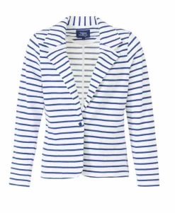 Blazer Rayé En Molleton Femme -Style Famille Boutique prod 7816 veste ml fond blanc optic raye bleu jacana 666x812 fc7ea0111e0b