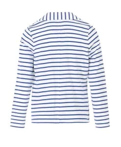 Blazer Rayé En Molleton Femme -Style Famille Boutique prod 7817 veste ml fond blanc optic raye bleu jacana 666x812 fc7ea0111e0b