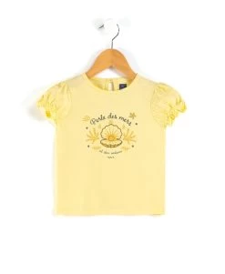T-shirt Jaune Avec Imprimé Fille