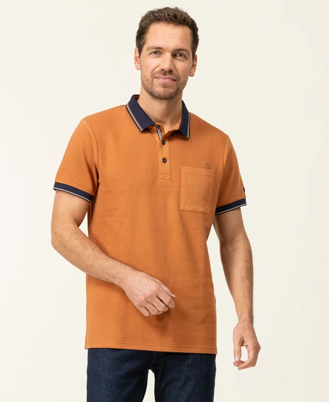 Polo Manches Courtes Rouille Homme 1 Polo Manches Courtes Rouille Homme