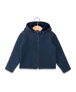 Veste Bleu Marine à Capuche En Molleton Fille