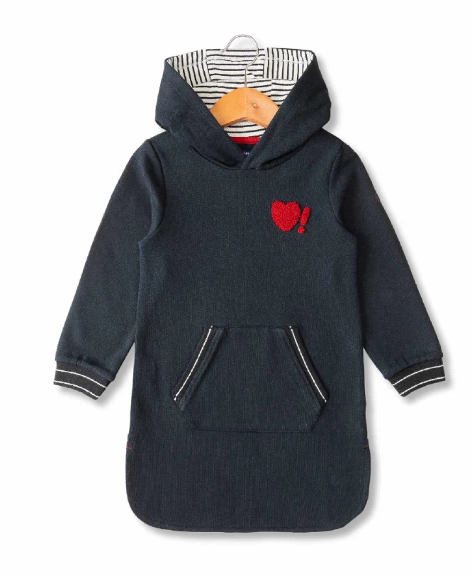 Robe Fille à Capuche En Molleton 1 Robe Fille à Capuche En Molleton