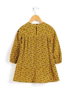 Robe Jaune Fille Manches Longues -Style Famille Boutique prod 8302 robe ml imprime jaune ocre raviso 666x812 fc7ea0111e0b