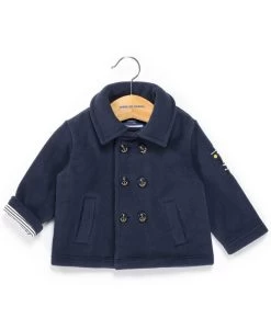 Caban Bleu Marine Style Marin Bébé Garçon