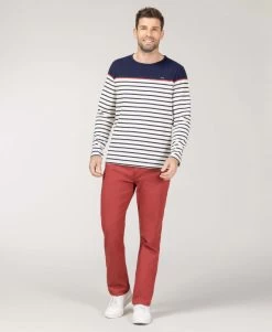 Mrinièe Homme Grège/bleu Marine -Style Famille Boutique prod 8618 mariniere ml fond grege raye indigo maritage 666x812 fc7ea0111e0b