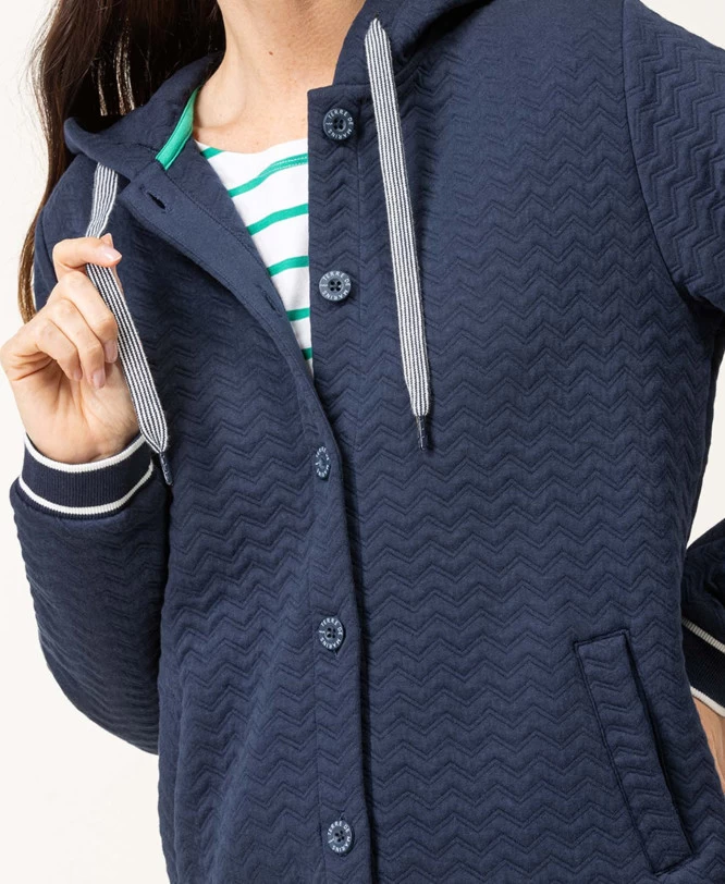 Veste à Capuche Bleu Marine Femme 2 Veste à Capuche Bleu Marine Femme – Image 2