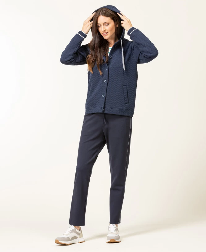 Veste à Capuche Bleu Marine Femme 5 Veste à Capuche Bleu Marine Femme – Image 5