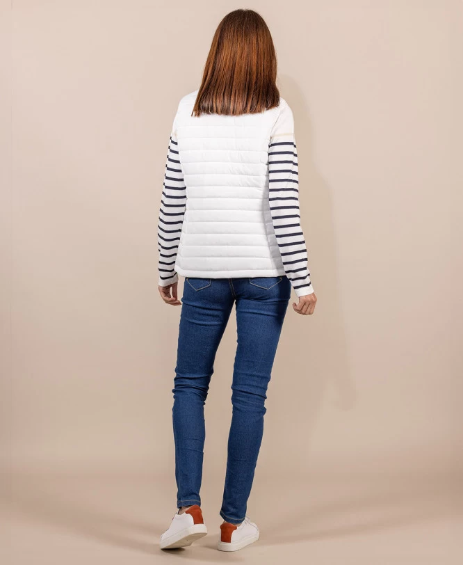 Doudoune Sans Manches Blanche Femme 4 Doudoune Sans Manches Blanche Femme – Image 4