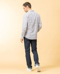 Chemise Blanche Homme Imprimé Gris 10 Chemise Blanche Homme Imprimé Gris -Style Famille Boutique prod 8917 chemise chemisier ml imprime gris caflo 666x812 fc7ea0111e0b