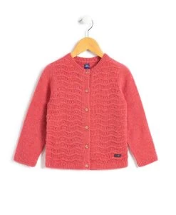 Gilet Rose Foncé Fille