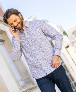 Chemise Blanche Homme Imprimé Gris 11 Chemise Blanche Homme Imprimé Gris -Style Famille Boutique prod 9115 chemise chemisier ml imprime gris caflo 666x812 fc7ea0111e0b