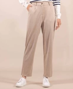 Pantalon élasthanne Grège Femme