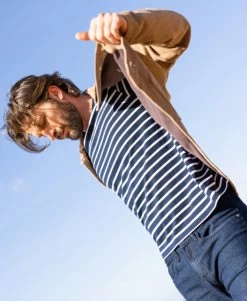 Marinière Homme Manches Longues Fond Bleu Marine Rayé Blanc -Style Famille Boutique prod 9267 mariniere ml fond indigo raye blanc ecohol 666x812 fc7ea0111e0b