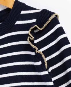 Robe Pull à Rayures Fille 6 Robe Pull à Rayures Fille -Style Famille Boutique prod 9343 robe ml fond naturel raye indigo rococo 666x812 fc7ea0111e0b