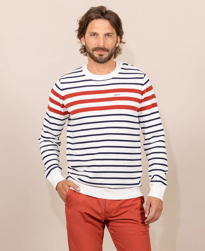 Pull Rayé Multicolore Homme 1 Pull Rayé Multicolore Homme