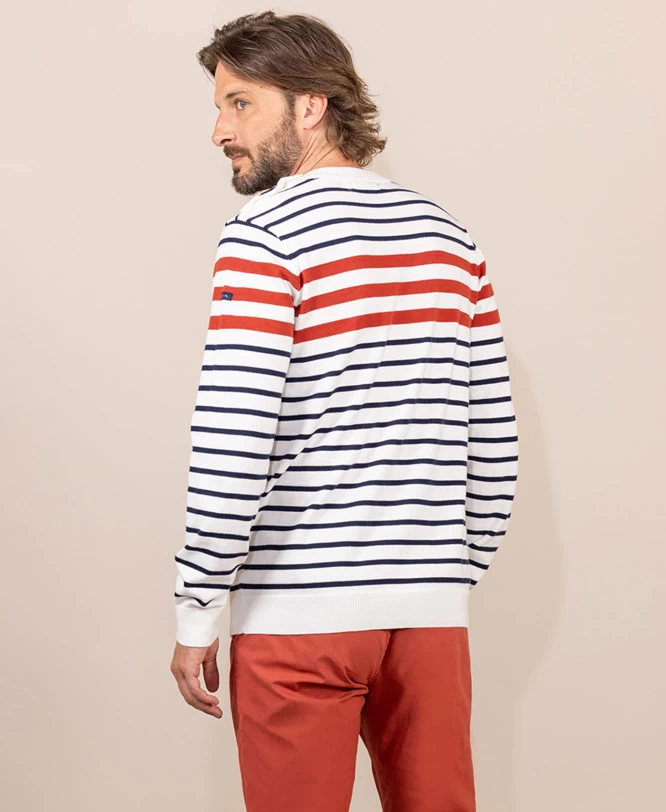 Pull Rayé Multicolore Homme 2 Pull Rayé Multicolore Homme – Image 2