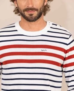 Pull Rayé Multicolore Homme 5 Pull Rayé Multicolore Homme -Style Famille Boutique prod 9369 pull fond grege raye multicolore kilian 666x812 fc7ea0111e0b