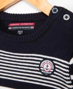 Pull Marin Garçon Fond Marine Rayé Blanc -Style Famille Boutique prod 9616 pull fond marine raye blanc opt ablo 666x812 fc7ea0111e0b