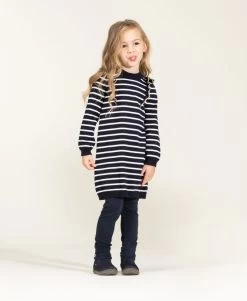 Robe Pull à Rayures Fille 7 Robe Pull à Rayures Fille -Style Famille Boutique prod 9743 robe ml fond naturel raye indigo rococo 666x812 fc7ea0111e0b