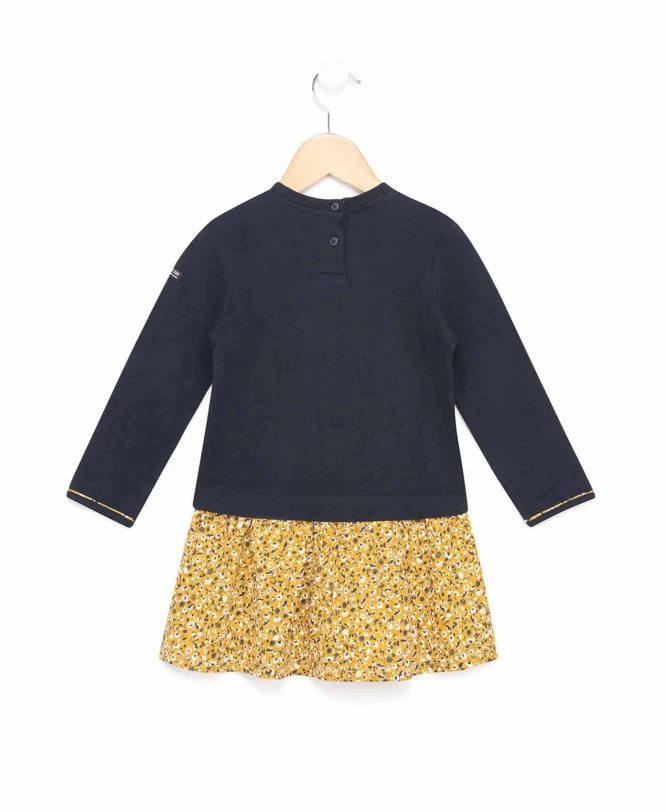 Robe Fille Manches Longues Effet 2 En 1 2 Robe Fille Manches Longues Effet 2 En 1 – Image 2