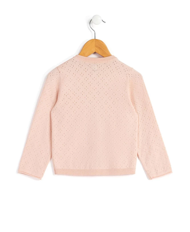 Gilet Rose Pâle Fille 2 Gilet Rose Pâle Fille – Image 2