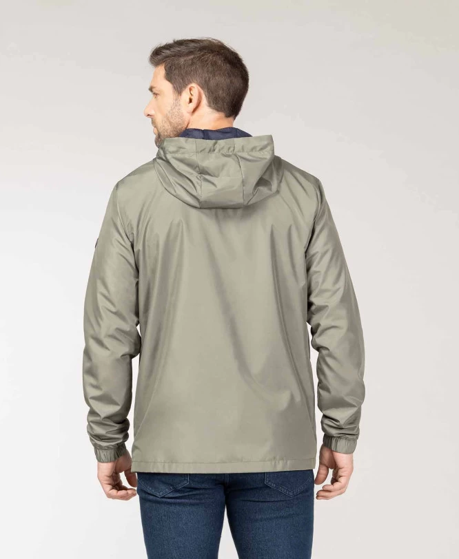 Coupe Vent Homme Kaki Clair 2 Coupe Vent Homme Kaki Clair – Image 2