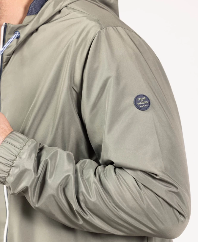 Coupe Vent Homme Kaki Clair 3 Coupe Vent Homme Kaki Clair – Image 3