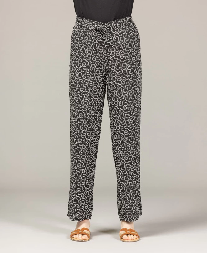 Pantalon Fluide Imprimé En Viscose 1 Pantalon Fluide Imprimé En Viscose
